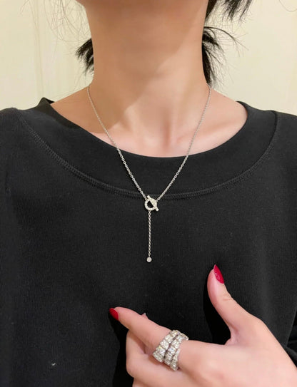 [Select]FINESSE SILVER DIAMOND NECKLACE