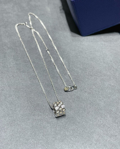 [Select]BEE LOVE DIAMOND PAVED 3 ROW NECKLACE