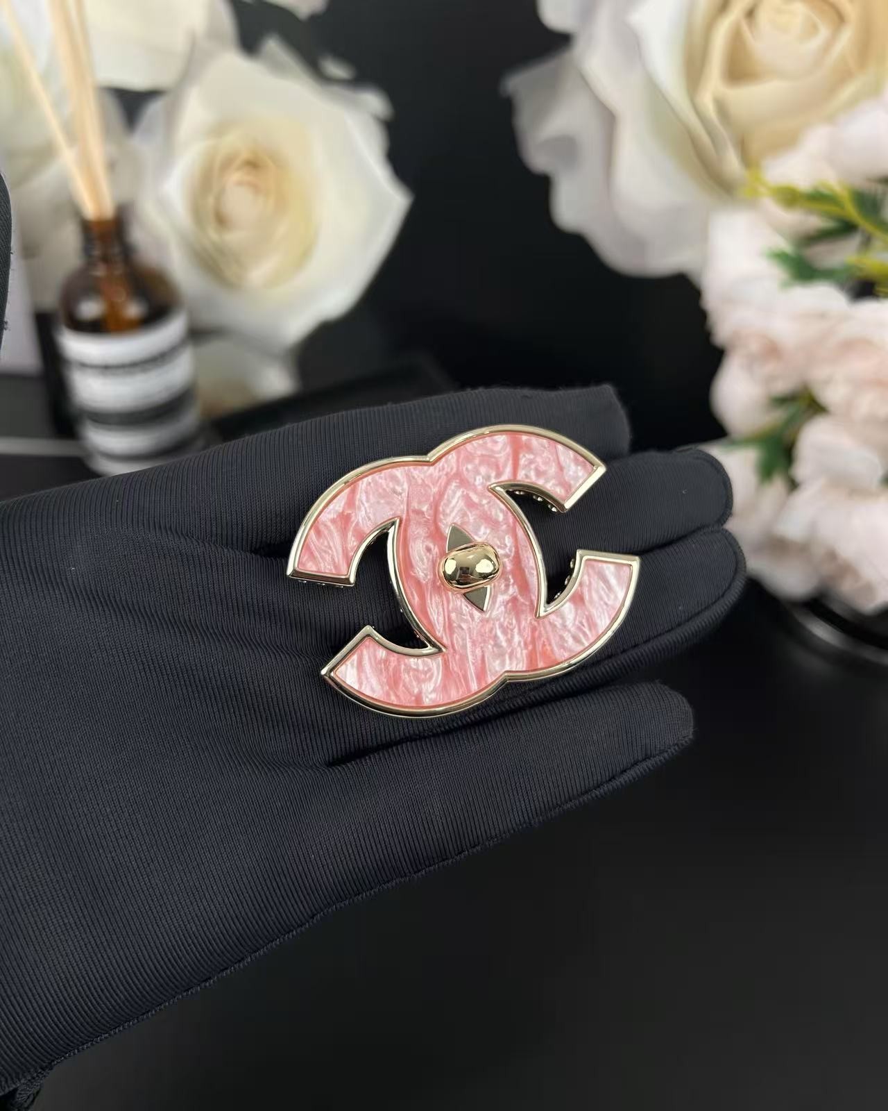 [Select]Pink Resin Classic Brooch 5cm