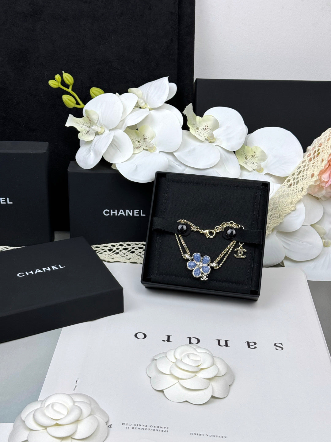 [Select]VOLTE New Blue Floral Double-Layer Bracelet