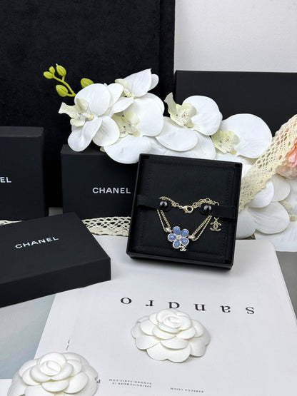 [Select]VOLTE New Blue Floral Double-Layer Bracelet