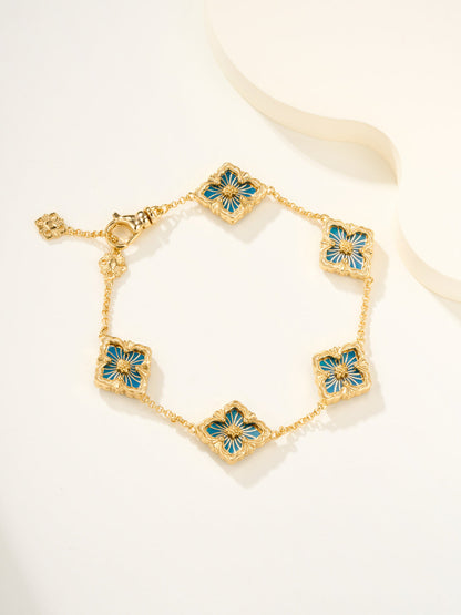 [Select]B.C.L ENAMELED Five-Flower Bracelet£¨Various Colors)