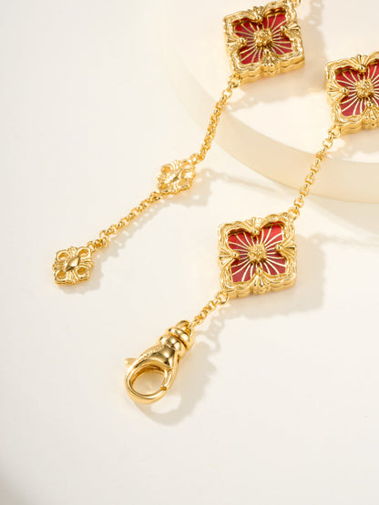 [Select]B.C.L ENAMELED Five-Flower Bracelet£¨Various Colors)