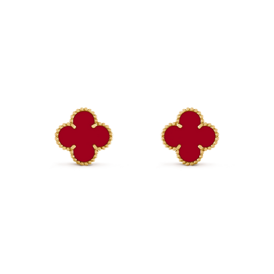 [Select]CLOVER MEDIUM 1 MOTIFS CARNELIAN  EARRINGS