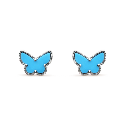 [Select]BUTTERFLY TURQUOISE EARRINGS SILVER