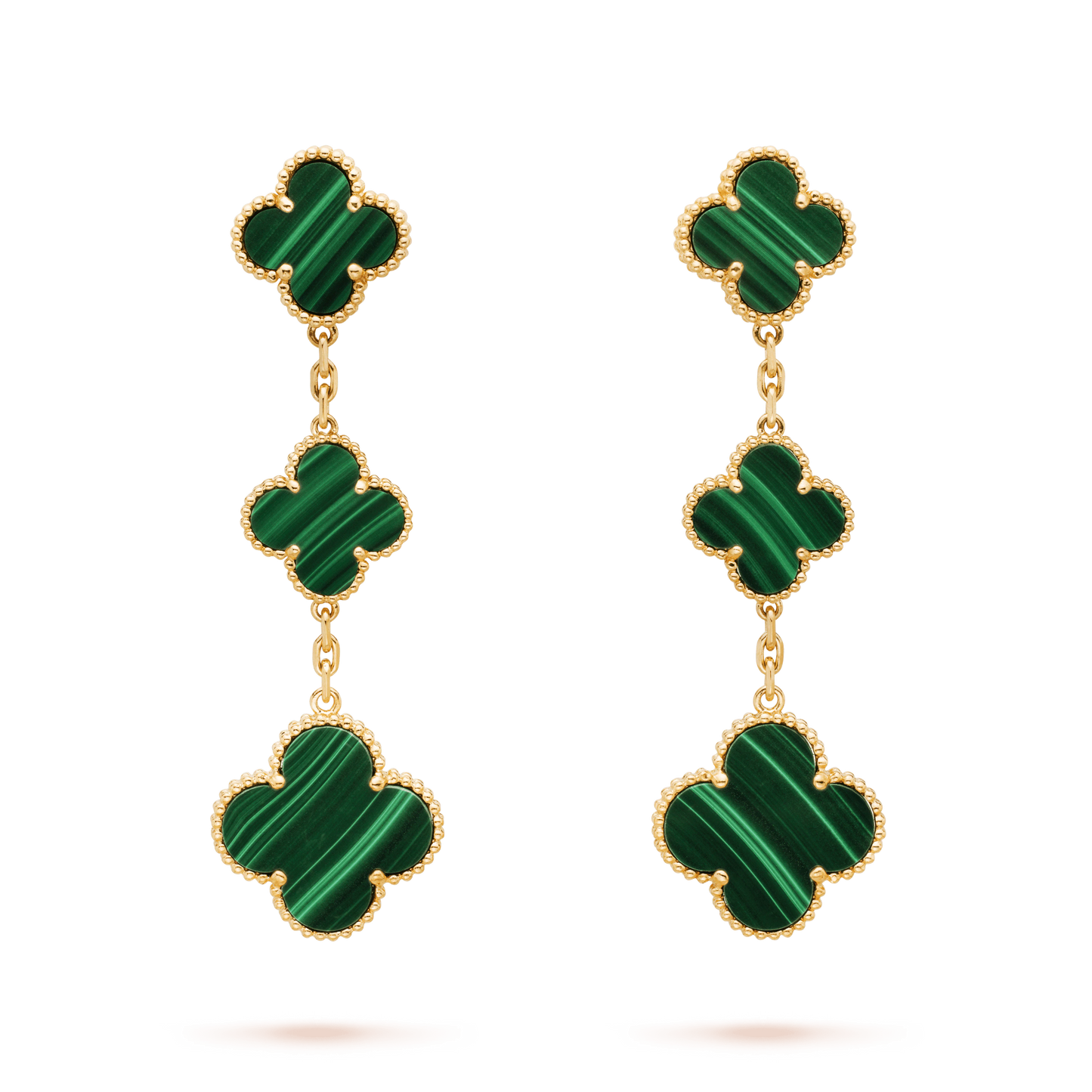[Select]CLOVER MALACHITE 3 MOTIFS GOLD