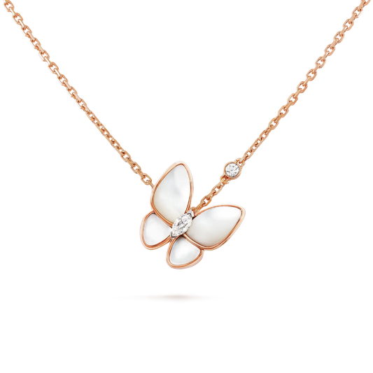 [Select]BUTTERFLY MOP DIAMOND NECKLACE