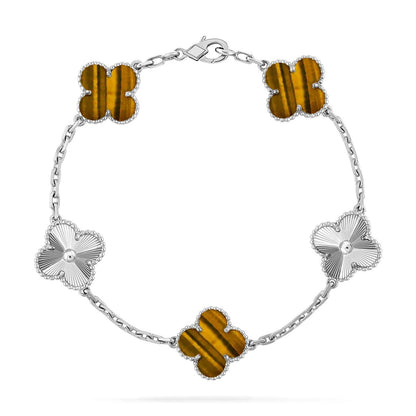 [Select] CLOVER 5 MOTIFS TIGER EYE BRACELET COLLECTION