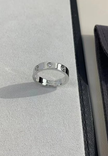 [Select]LOVE RING 4MM 1 DIAMOND SILVER