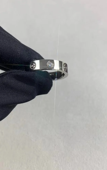 [Select]LOVE RING 4MM 1 DIAMOND SILVER