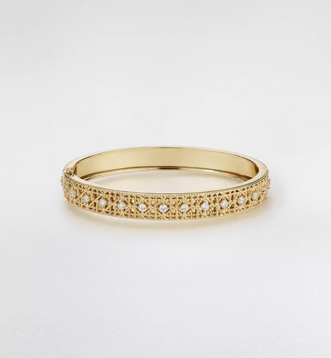 [?Select]2026 WOVEN-PATTERN BRACELET SET WITH FULL DIAMOND INLAY THREE-COLORS
