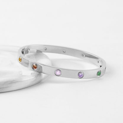 [Select]2026 NEW 6.1MM COLORED GEMSTONE BRACELET
