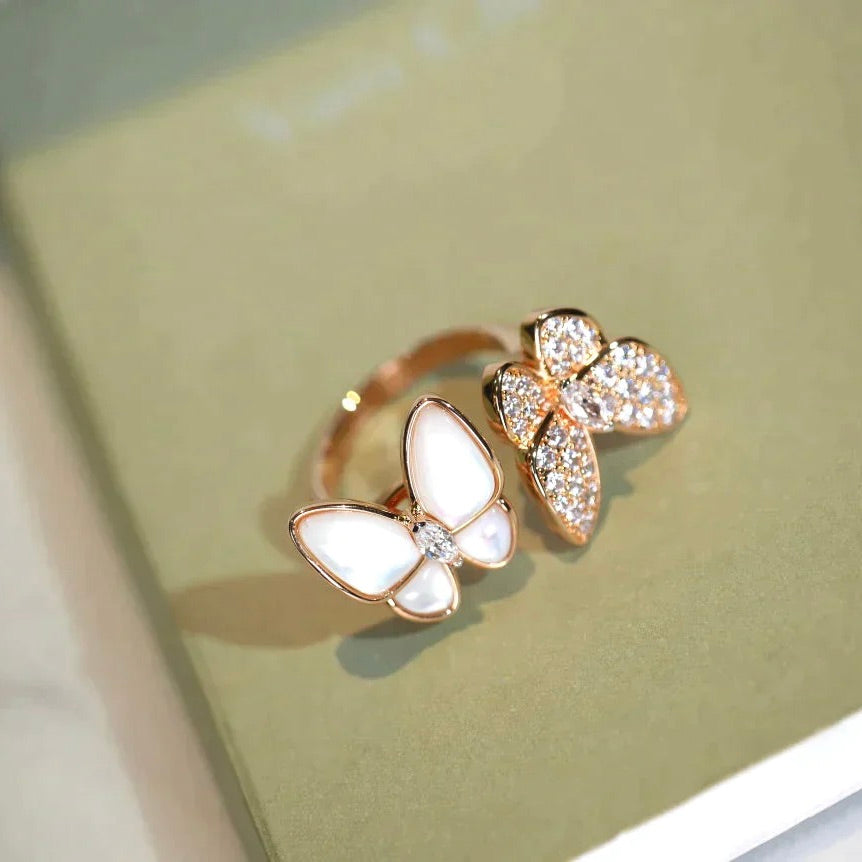 [Select]TWIN BUTTERFLY DIAMOND MOP RING