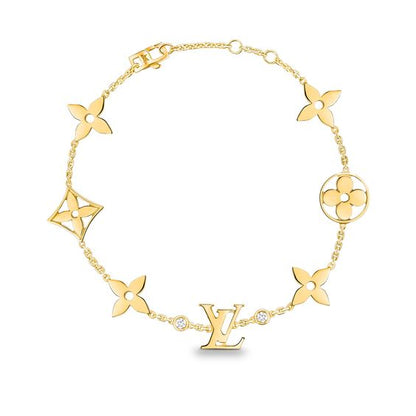 [Select]STAR AND SUN 7 MOTIFS GOLD BRACELET
