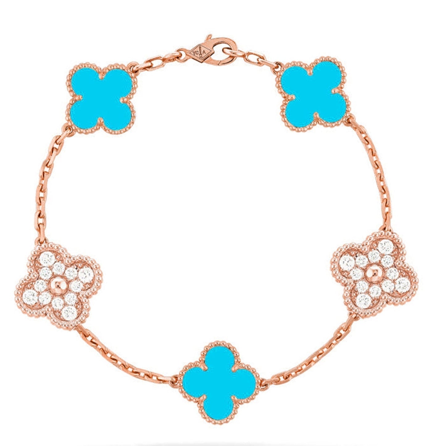 [Select] CLOVER 5 MOTIF TURQUOISE BRACELET COLLECTION
