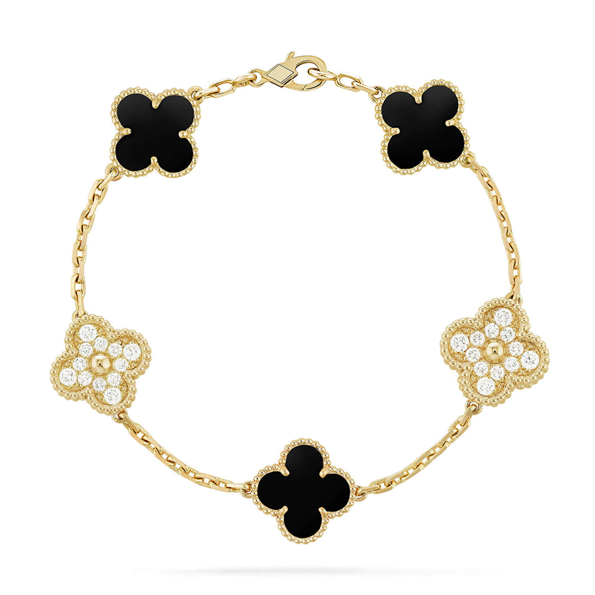 [Select] CLOVER 5 MOTIF ONYXS BRACELET COLLECTION