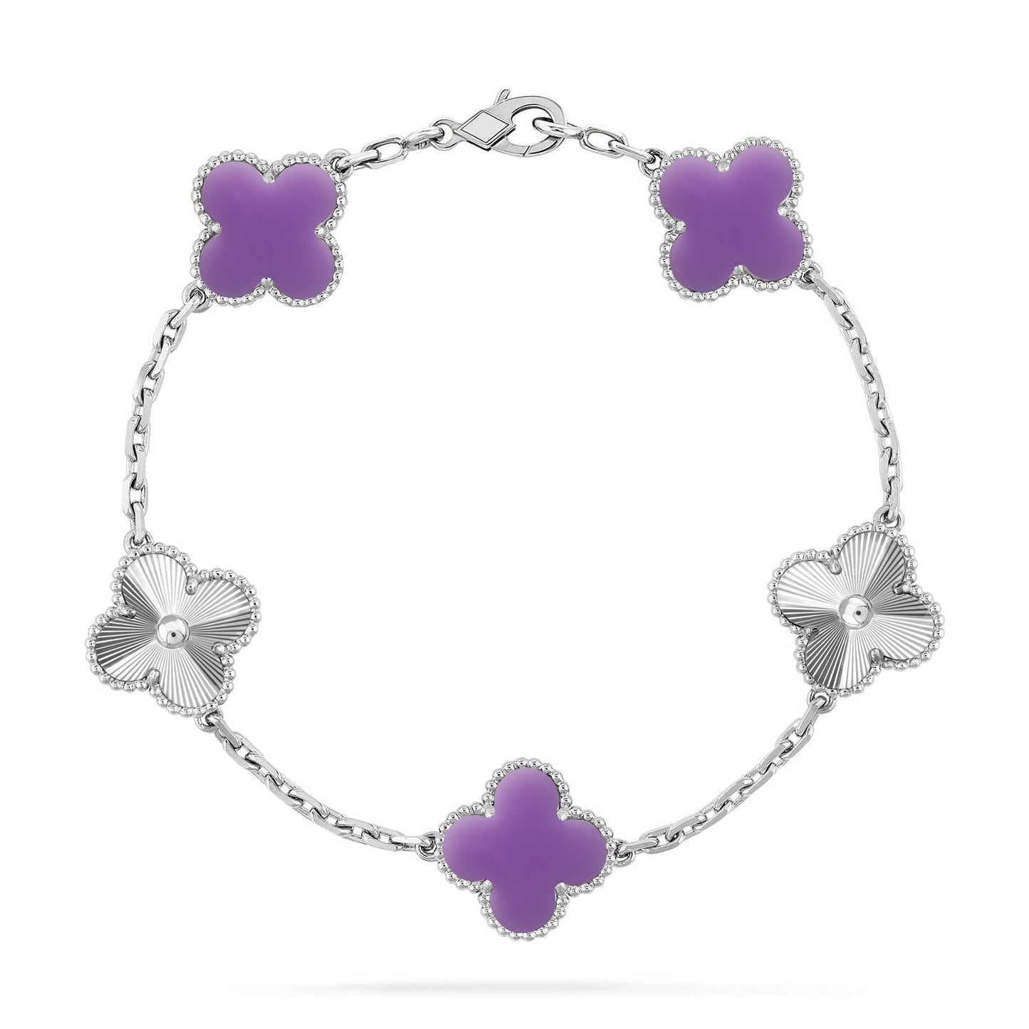 [Select]CLOVER 5 MOTIF LIGHT PURPLE BRACELET COLLECTION
