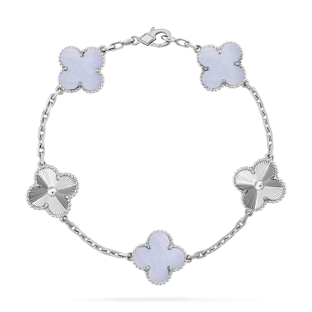 [Select] CLOVER 5 MOTIF PURPLE CHALCEDONY BRACELET COLLECTION