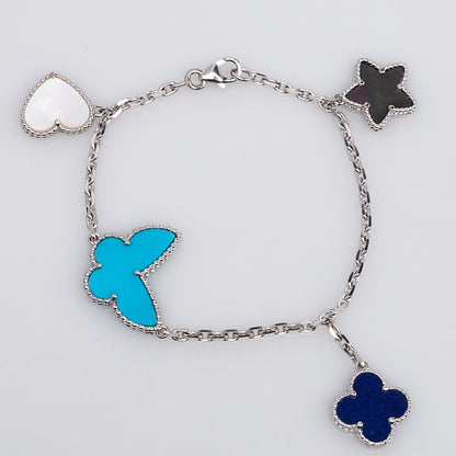 [Select]LUCKY SPRING SILVER BRACELET 4 MOTIF