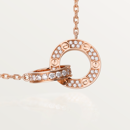 [Select]LOVE 7.6MM NECKLACE Select GOLD AND SILVER  FULL DIAMOND