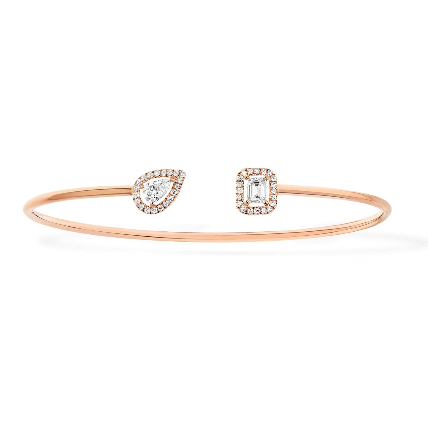 [Select]JONC FLEX MY TWIN TOI & MOI SILVER DIAMOND BRACELET