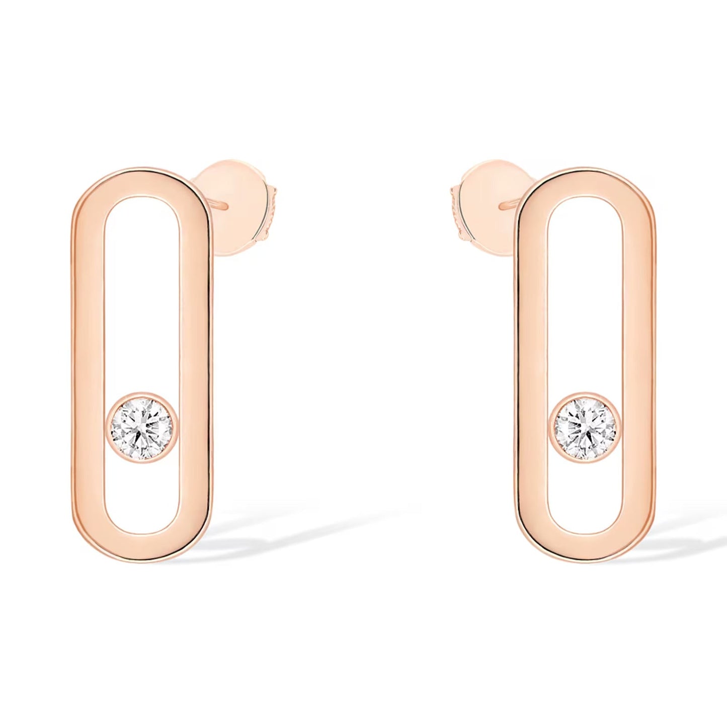 [Select]MOVE UNO SMALL 1 DIAMOND EARRINGS