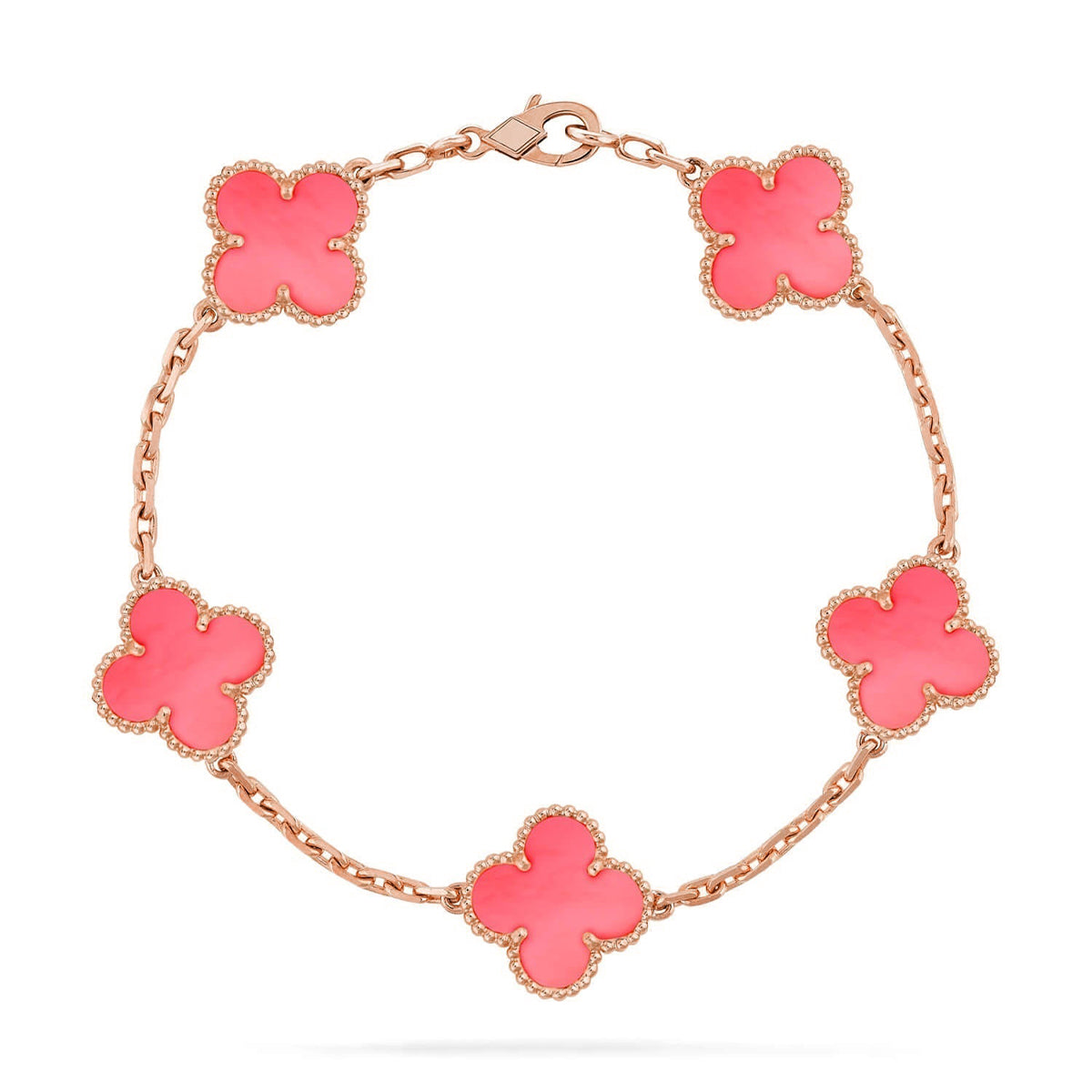 [Select] CLOVER 5 MOTIFS  PINK MOP BRACELET COLLECTION