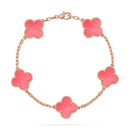[Select] CLOVER 5 MOTIFS  PINK MOP BRACELET COLLECTION