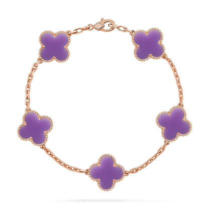 [Select]CLOVER 5 MOTIF LIGHT PURPLE BRACELET COLLECTION