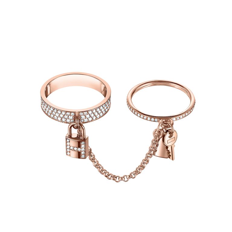 [Select]HM KELLY CLOCHETTE DOUBLE RING IN  WITH DIAMONDS