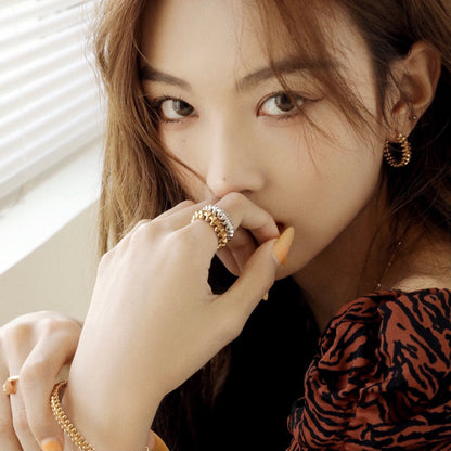[Select]CLASH SMALL HOOP EARRINGS