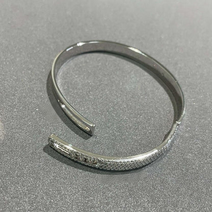 [Select]Move Noa Rose Gold Pavé Diamond Bangle Bracelet