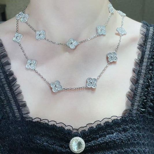 [Select]CLOVER 20 MOTIFS FULL-DIAMOND NECKLACE