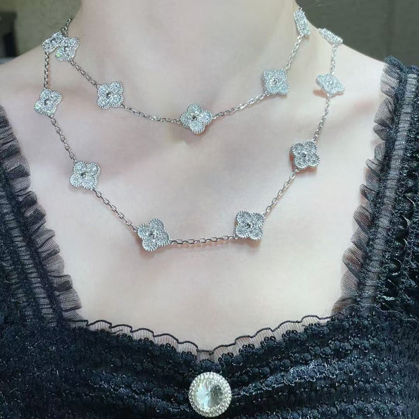 [Select]CLOVER 20 MOTIFS FULL-DIAMOND NECKLACE