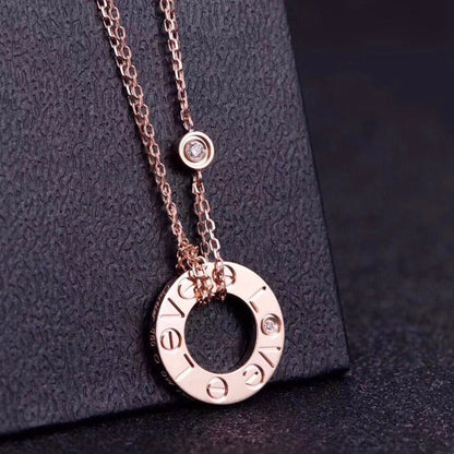 [Select]LOVE NECKLACE 16MM 2 DIAMONDS