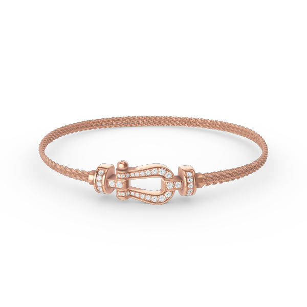 [Select]FORCE SMALL HORSESHOE  DIAMOND CHAIN ROPE BRACELET