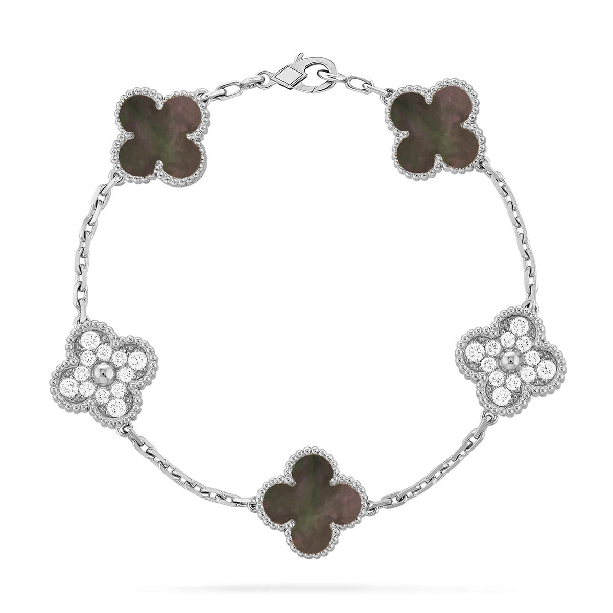 [Select] CLOVER 5 MOTIF GRAY MOP BRACELET COLLECTION