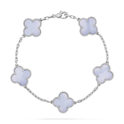 [Select] CLOVER 5 MOTIF PURPLE CHALCEDONY BRACELET COLLECTION