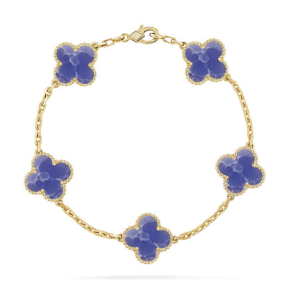 [Select]CLOVER 5 MOTIF BLUE VEINS BRACELET COLLECTION
