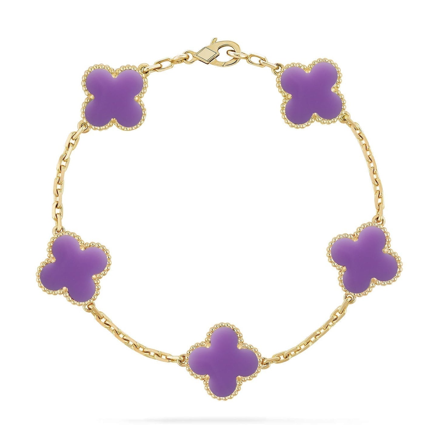 [Select]CLOVER 5 MOTIF LIGHT PURPLE BRACELET COLLECTION