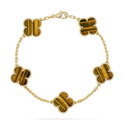 [Select] CLOVER 5 MOTIFS TIGER EYE BRACELET COLLECTION