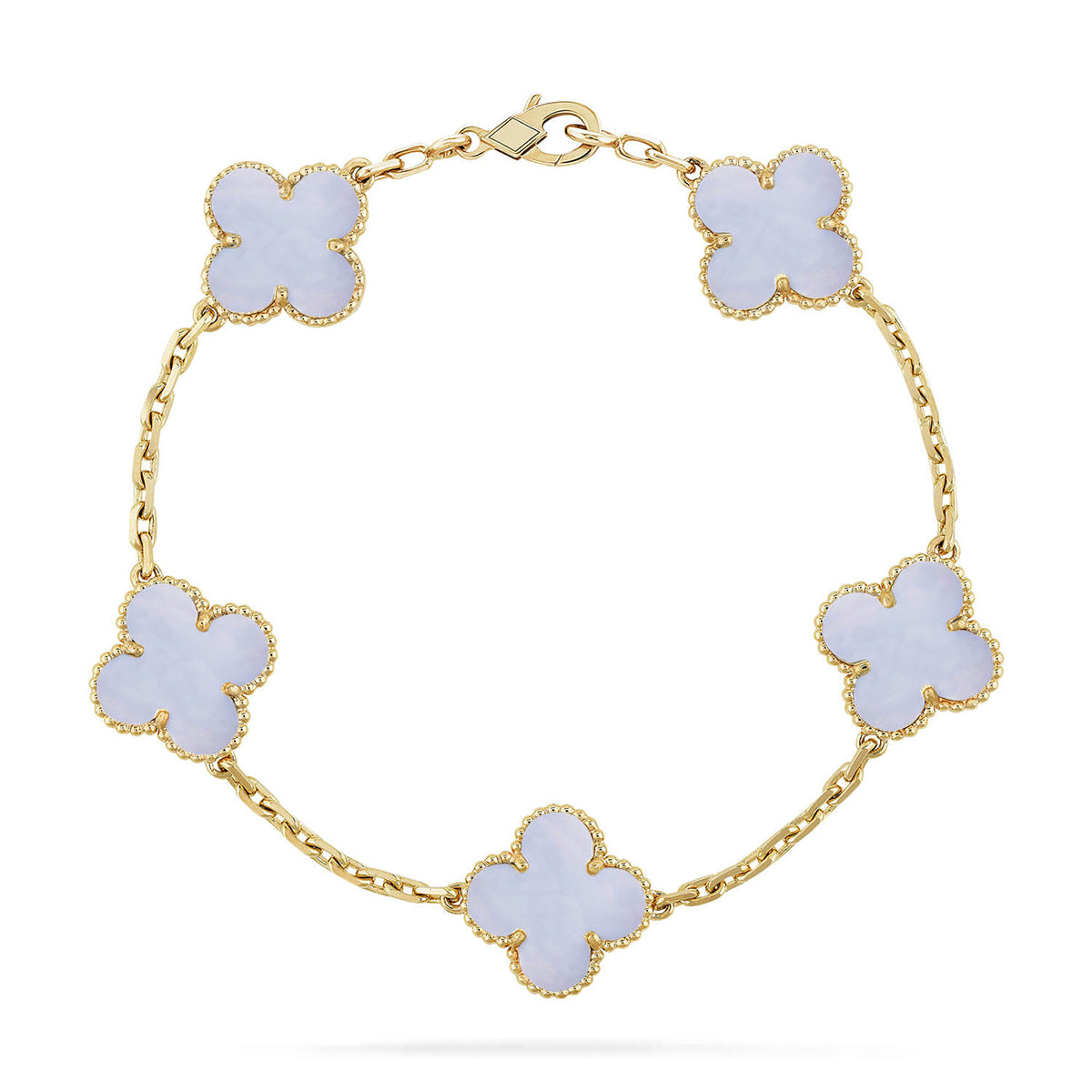 [Select] CLOVER 5 MOTIF PURPLE CHALCEDONY BRACELET COLLECTION