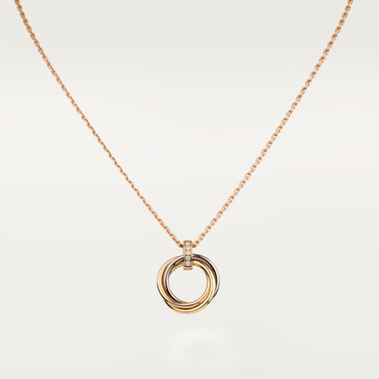 [Select]TRINITY NECKLACE GOLD  DIAMONDS