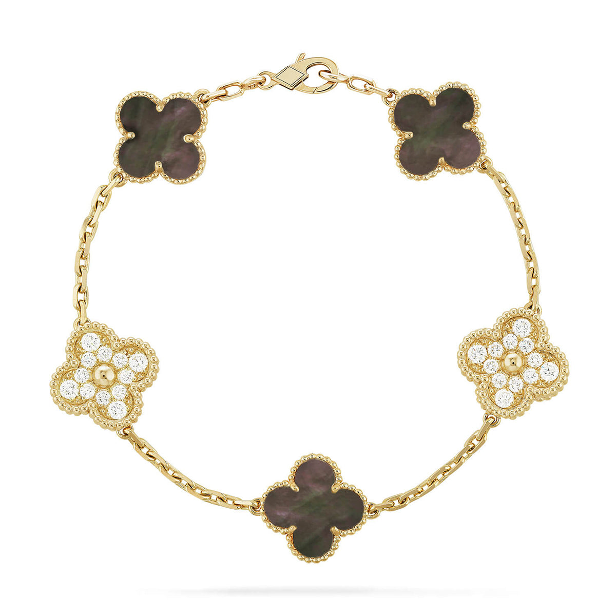 [Select] CLOVER 5 MOTIF GRAY MOP BRACELET COLLECTION