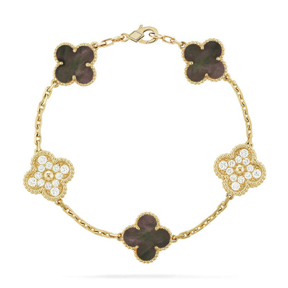 [Select] CLOVER 5 MOTIF GRAY MOP BRACELET COLLECTION