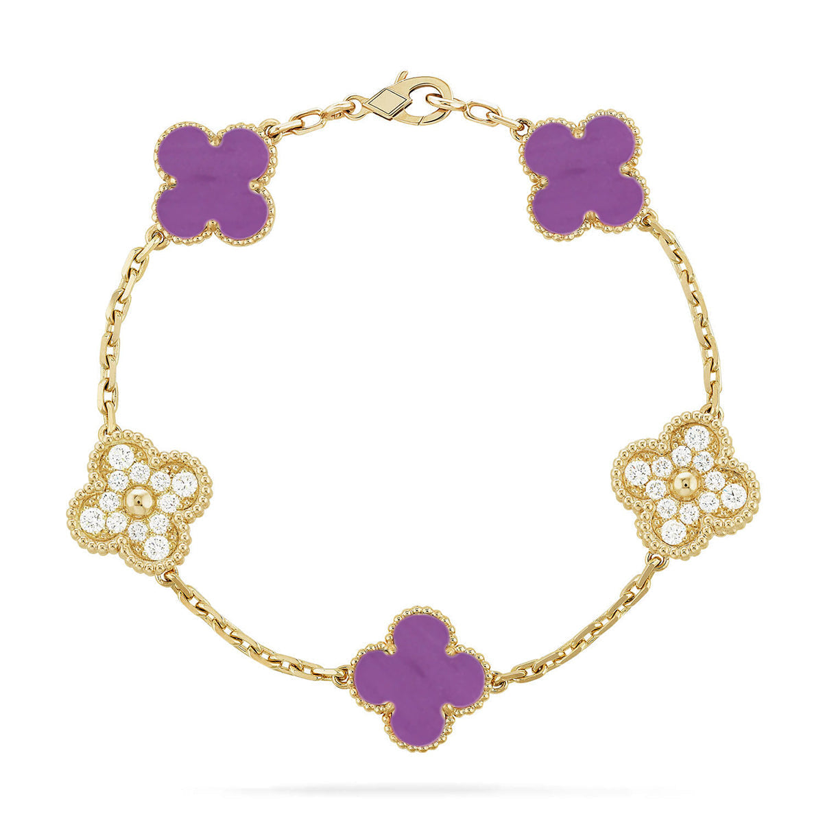 [Select] CLOVER 5 MOTIF VIOLET BRACELET COLLECTION