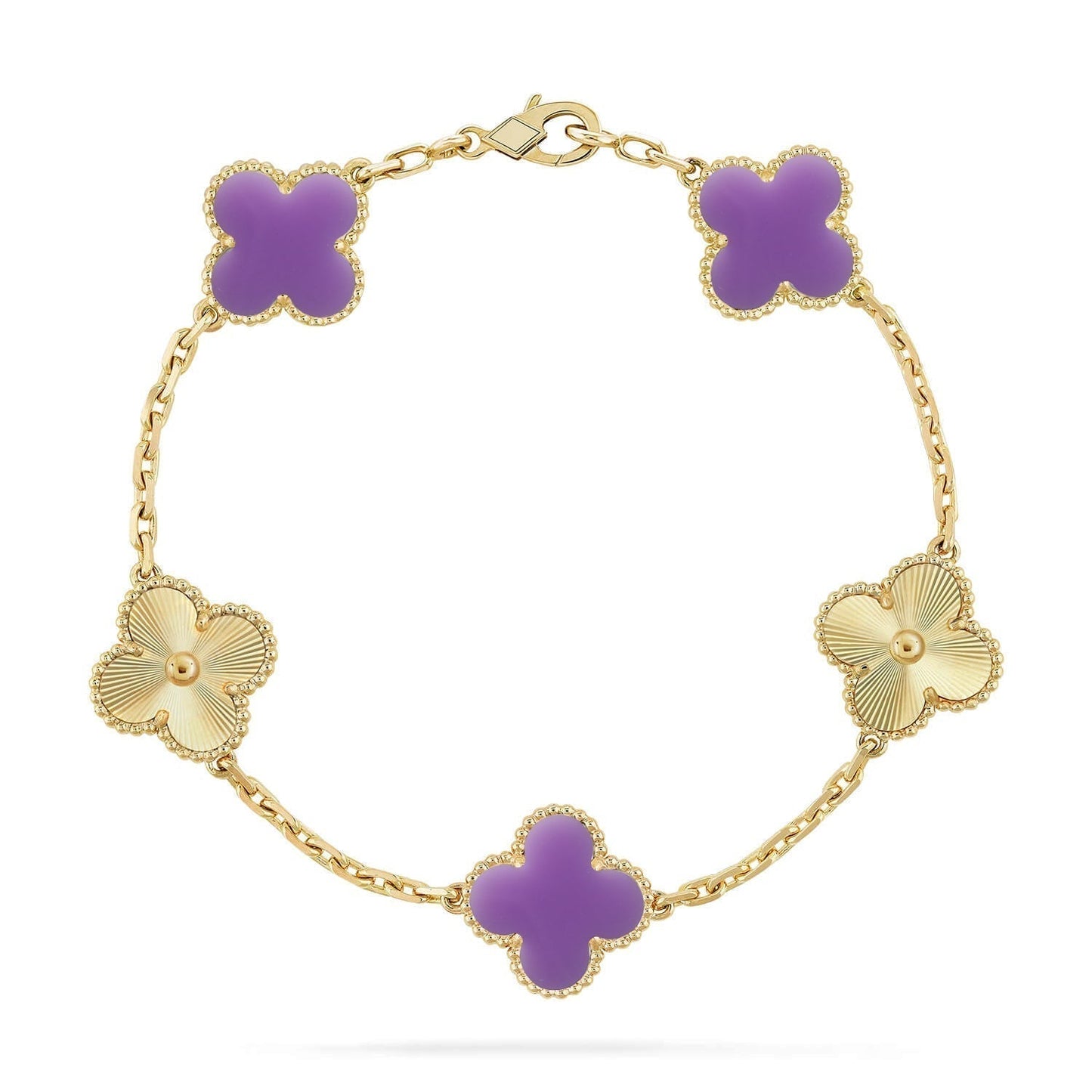 [Select]CLOVER 5 MOTIF LIGHT PURPLE BRACELET COLLECTION