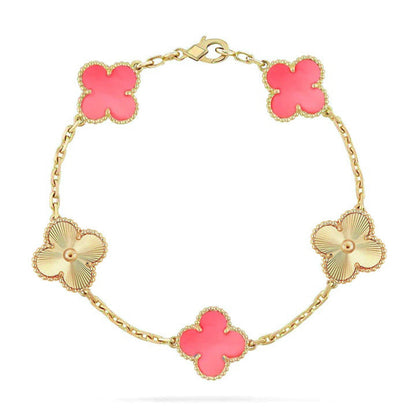 [Select] CLOVER 5 MOTIFS  PINK MOP BRACELET COLLECTION