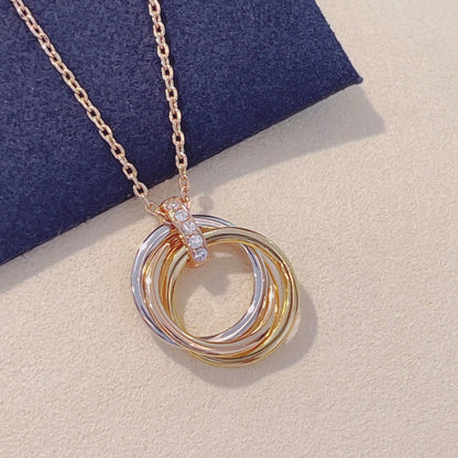 [Select]TRINITY NECKLACE GOLD  DIAMONDS