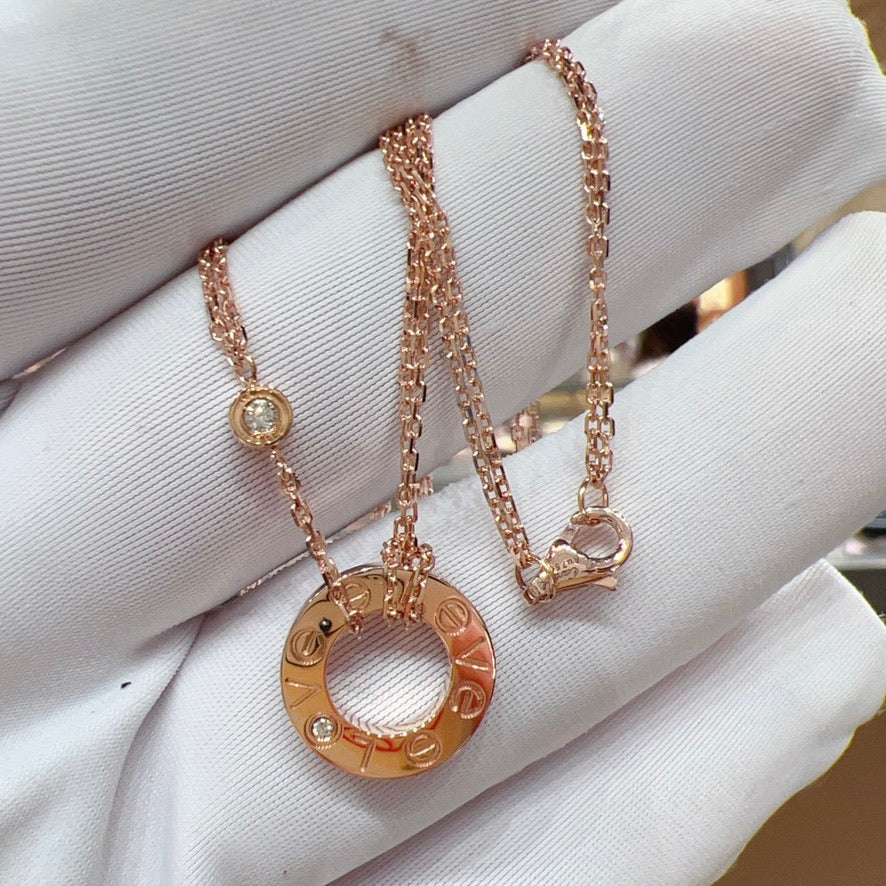 [Select]LOVE NECKLACE 16MM 2 DIAMONDS